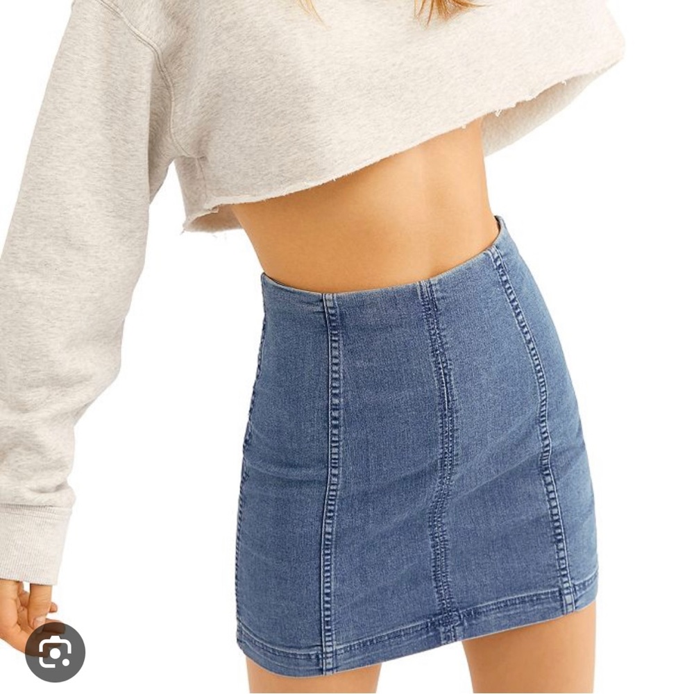 Free people denim skirt